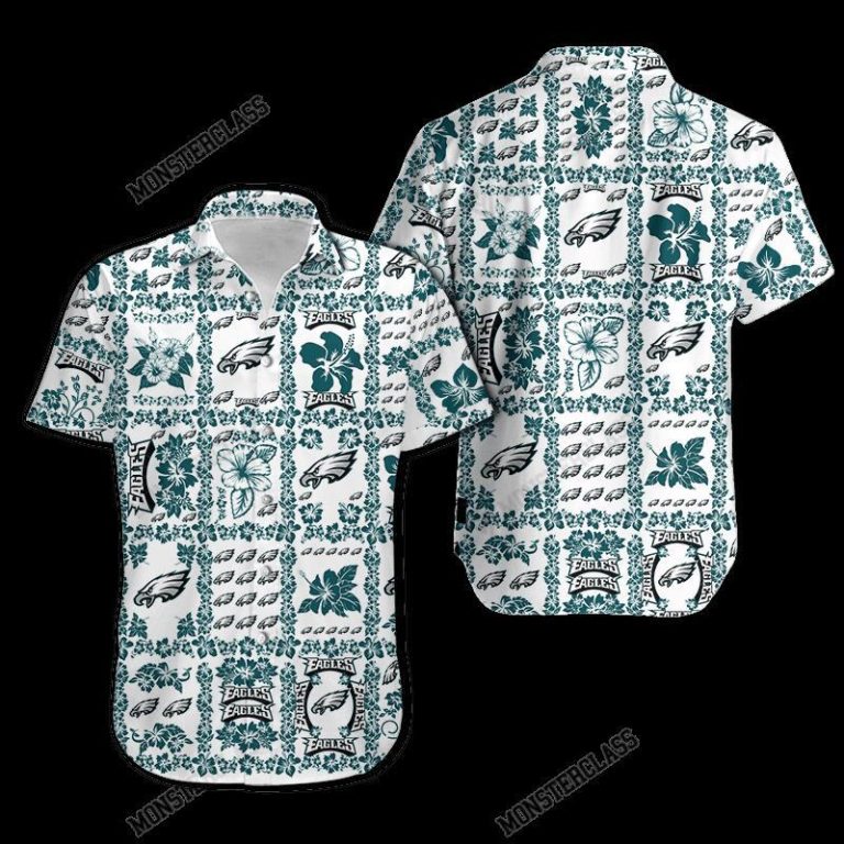 NFL Philadelphia Eagles Hibiscus Hawaiian Shirt Short