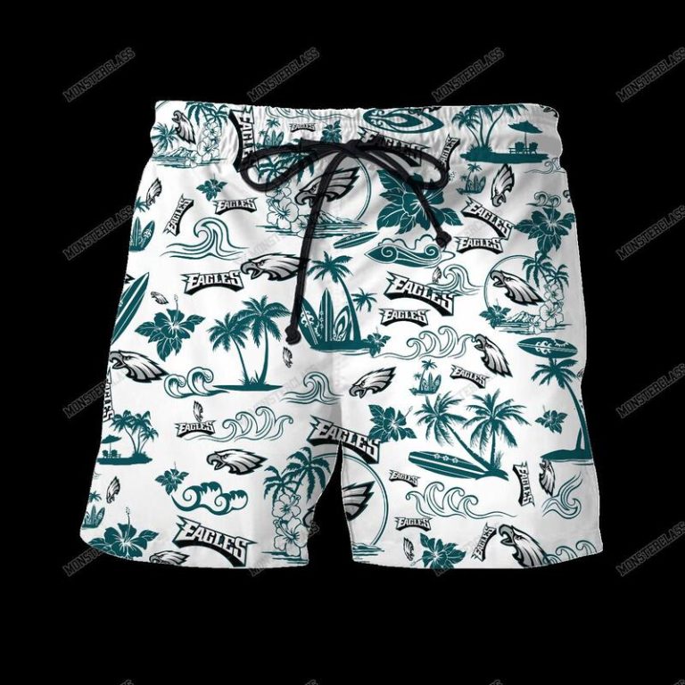 NFL Philadelphia Eagles Island Hawaiian Shirt Short 1