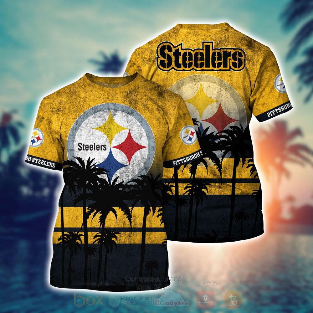 NFL Pittsburgh Steelers Hawaiian Shirt Short 1