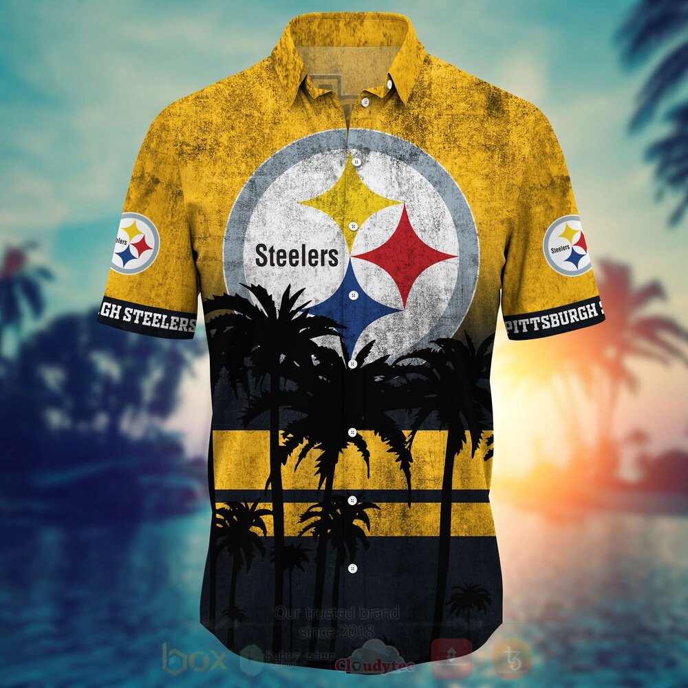 NFL Pittsburgh Steelers Hawaiian Shirt Short 1 2