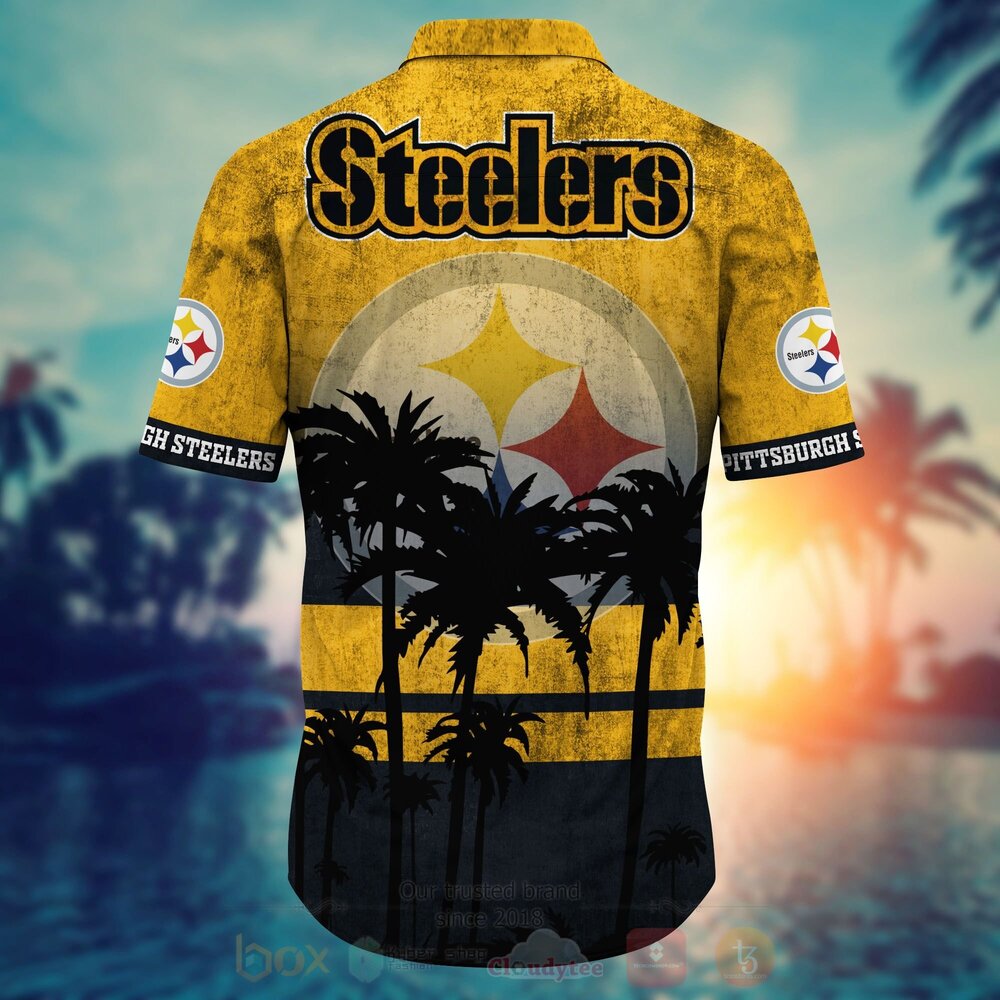 NFL Pittsburgh Steelers Hawaiian Shirt Short 1 2 3