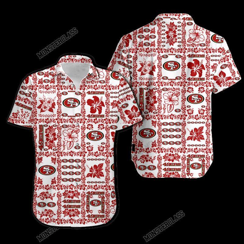 NFL San Francisco 49Ers Hibiscus Hawaiian Shirt Short