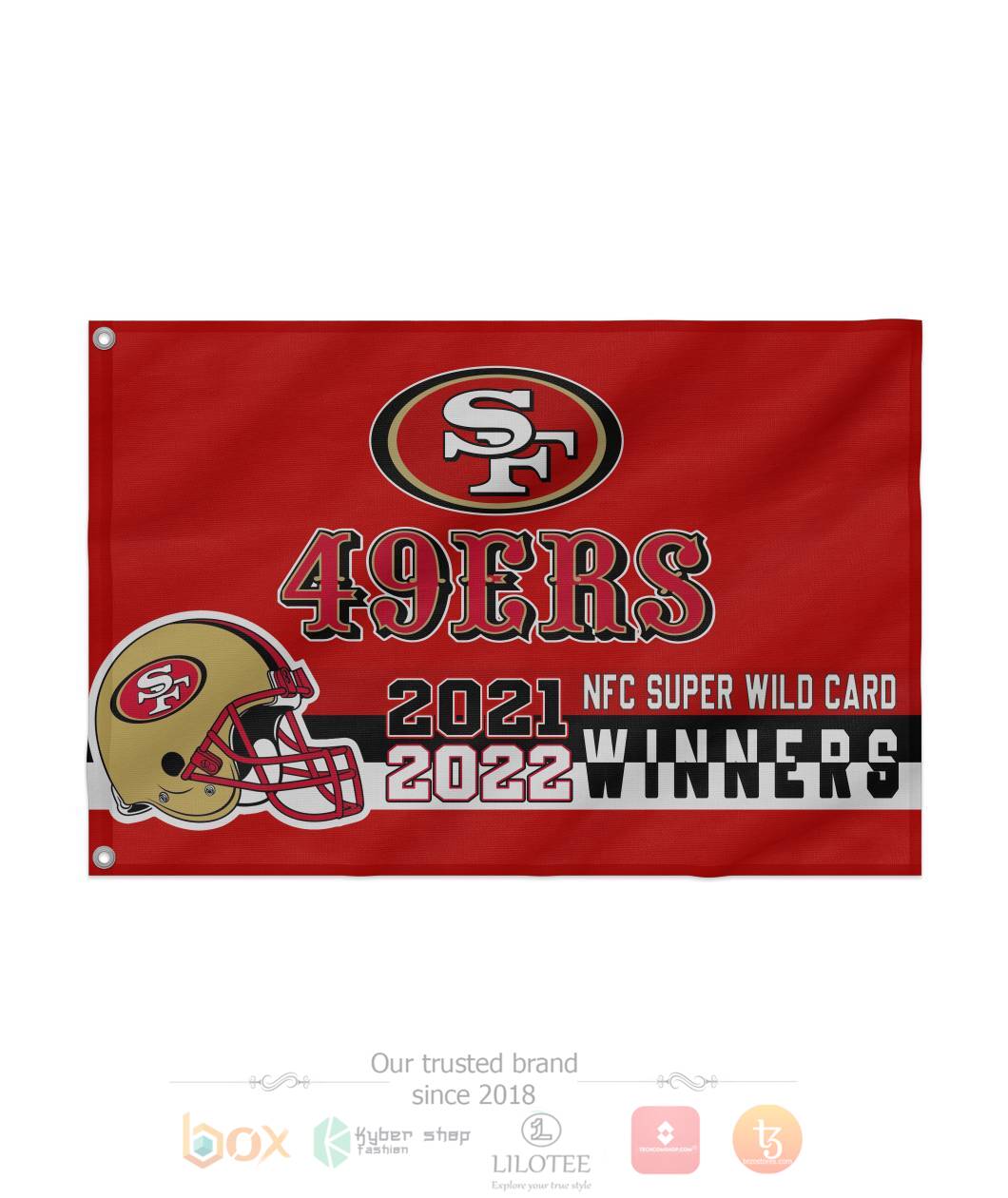 NFL San Francisco 49ers 2021 2022 NFC Super Wild Card Flag