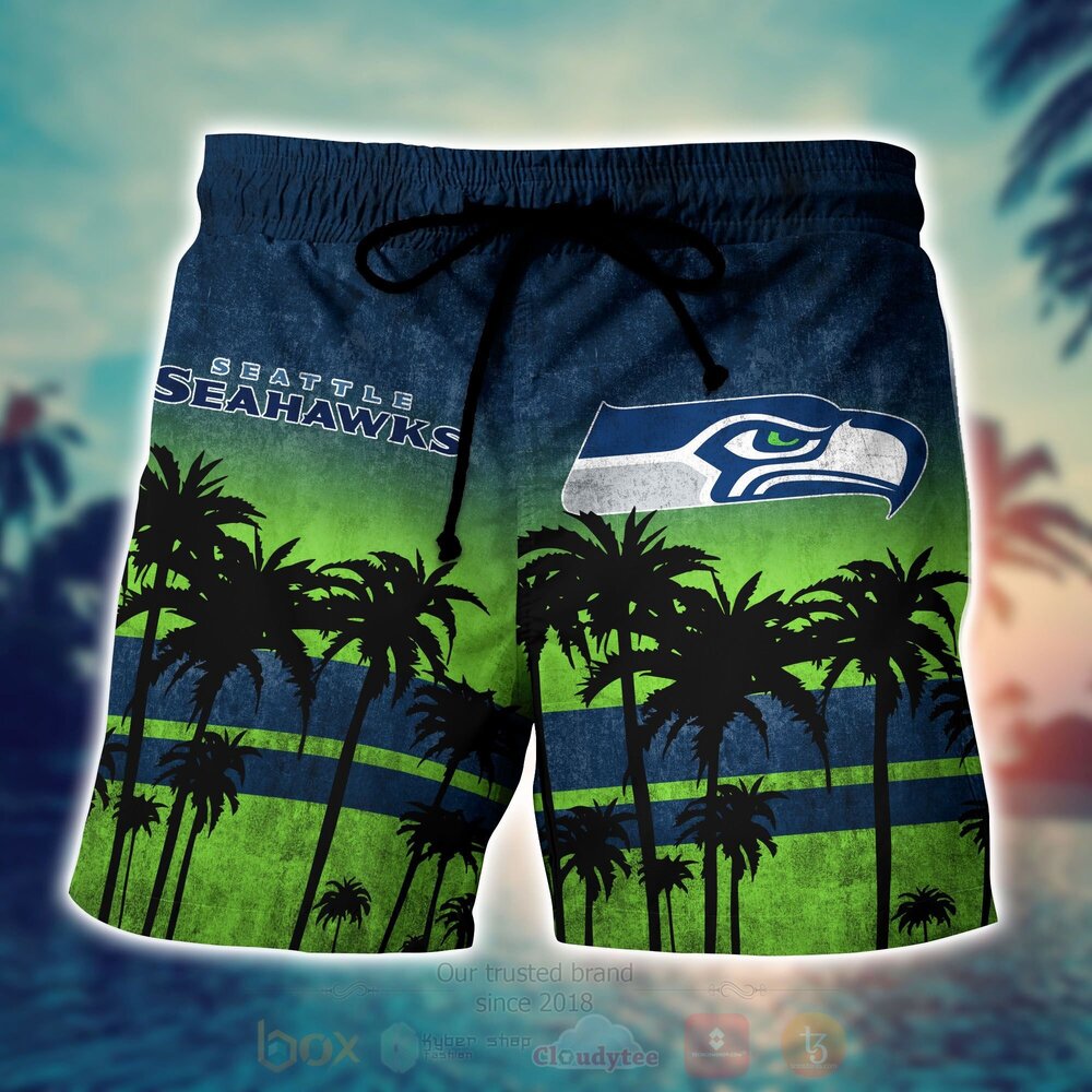 NFL Seattle Seahawks Hawaiian Shirt Short 1 2 3 4