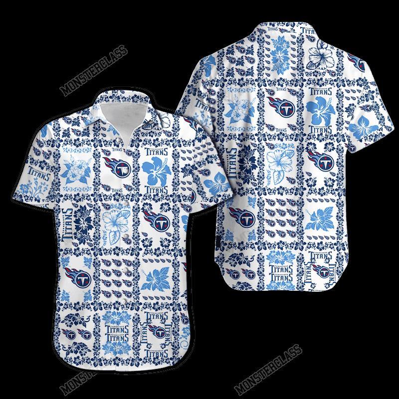 NFL Tennessee Titans Hibiscus Hawaiian Shirt Short