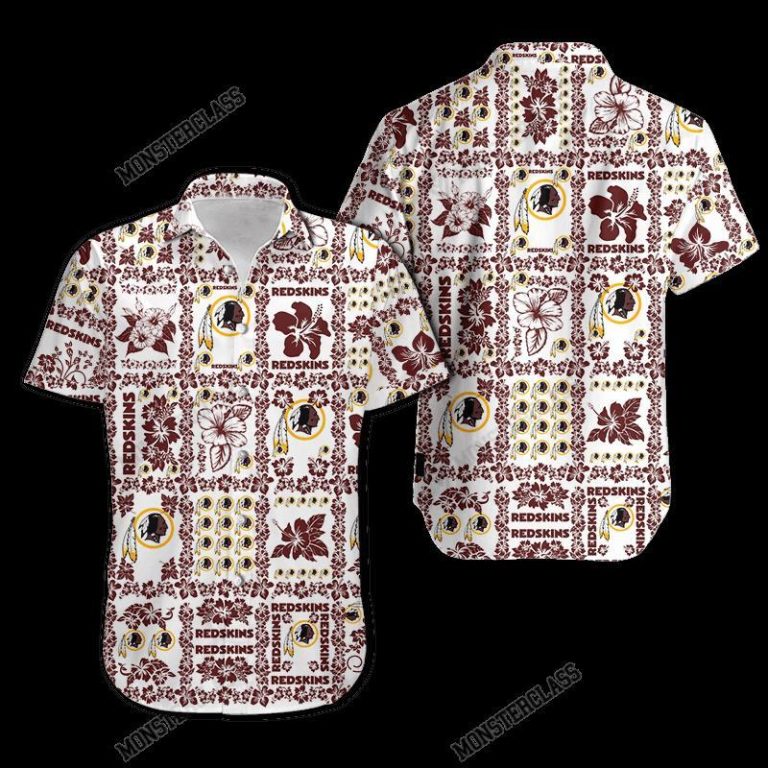 NFL Washington Football Team Hibiscus Hawaiian Shirt Short