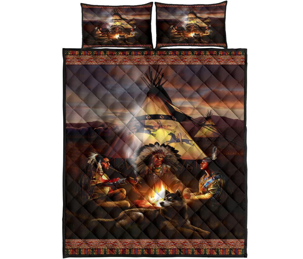Native America Pow Wow Quilt Bedding Set 1 2 3 4