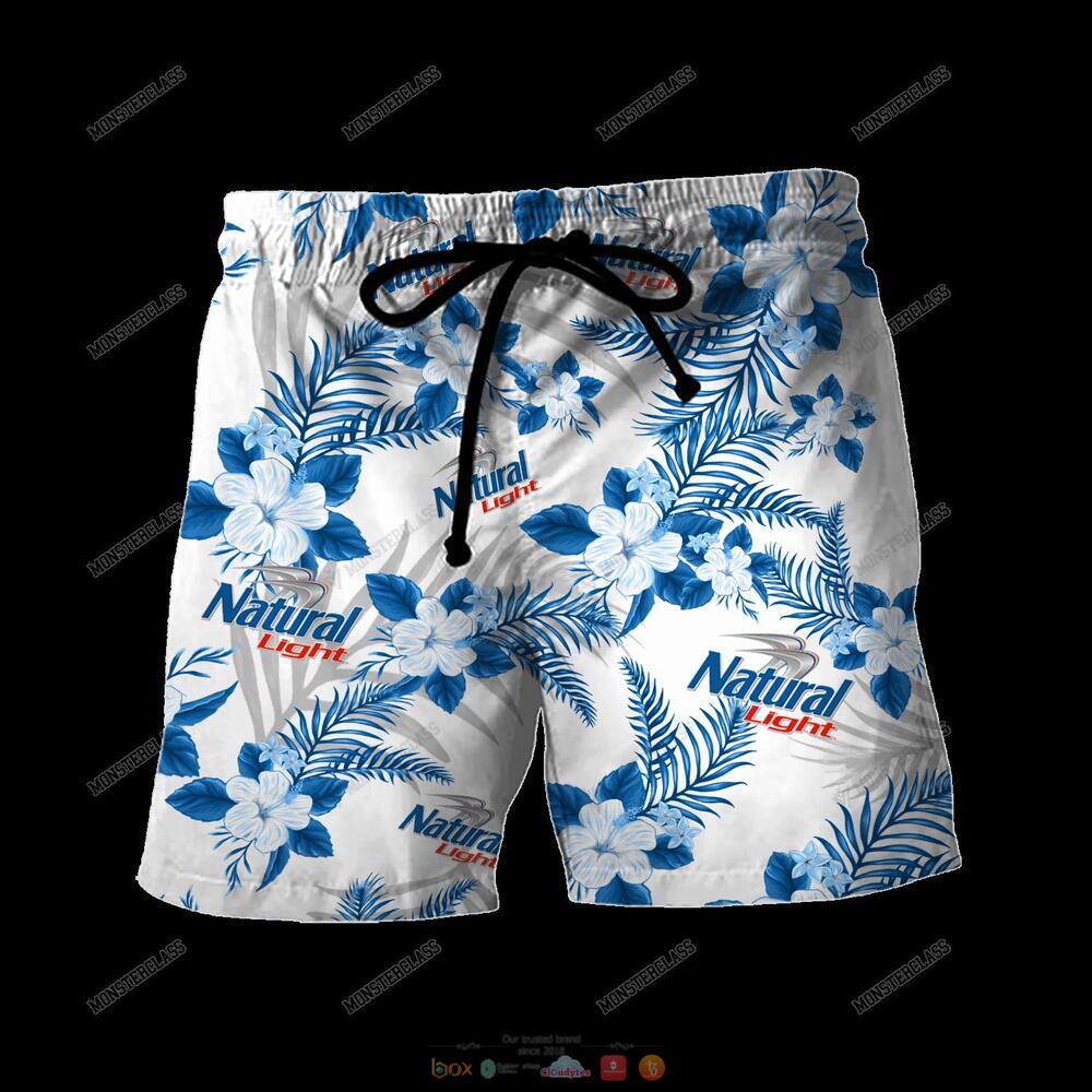 Natural Light Tropical Plant Hawaiian Shirt Shorts 1