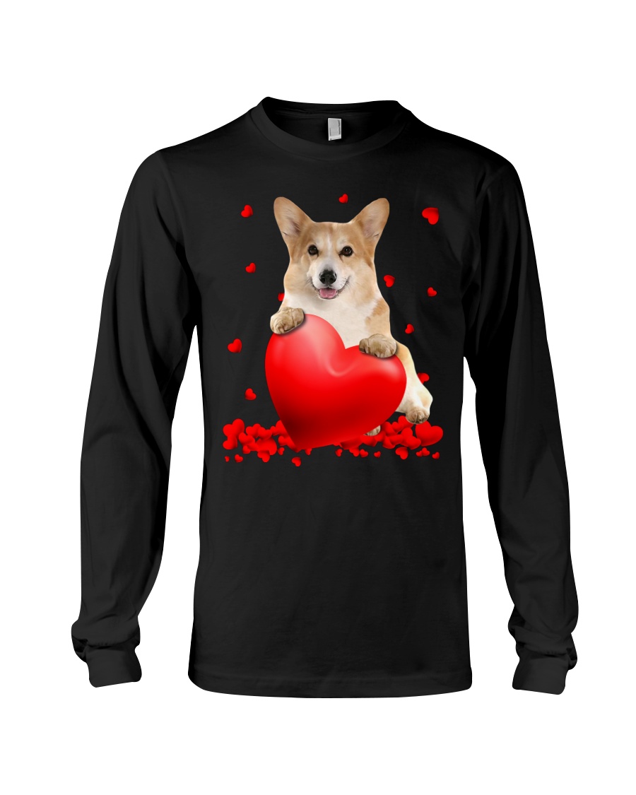 Nbc5AMaL Corgi Valentine Hearts shirt hoodie 9