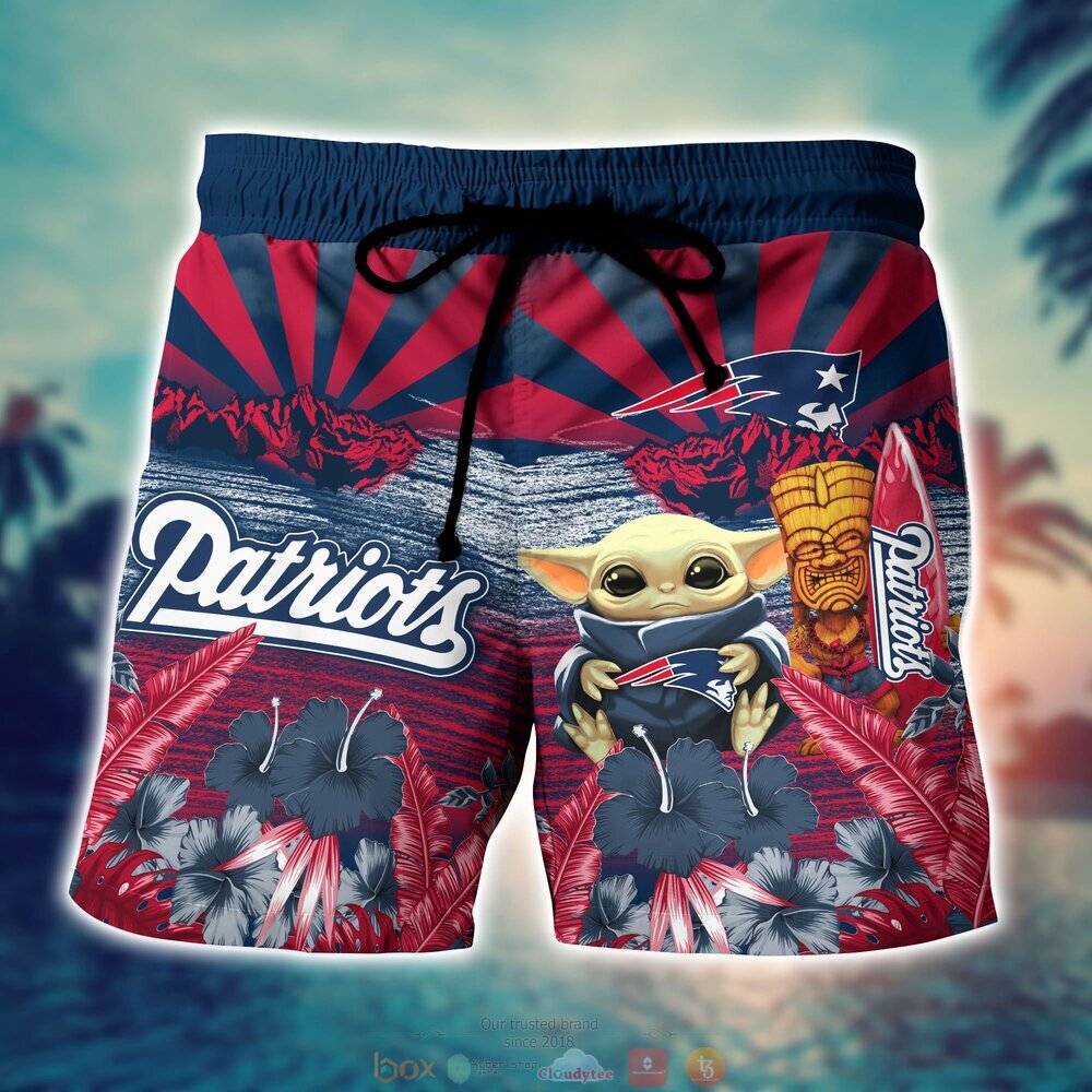 New England Patriots NFL Baby Yoda Hawaiian Shirt Shorts 1 2 3