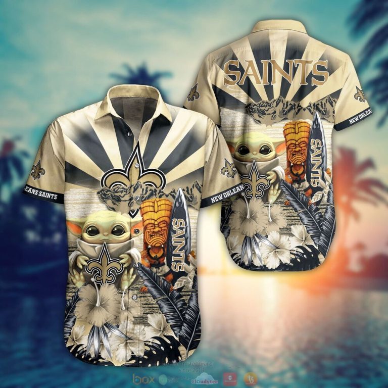 New Orleans Saints NFL Baby Yoda Hawaiian Shirt Shorts