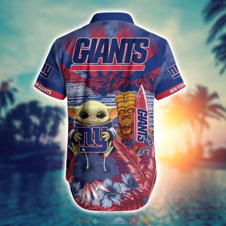 New York Giants NFL Baby Yoda Hawaiian Shirt Shorts 1 2