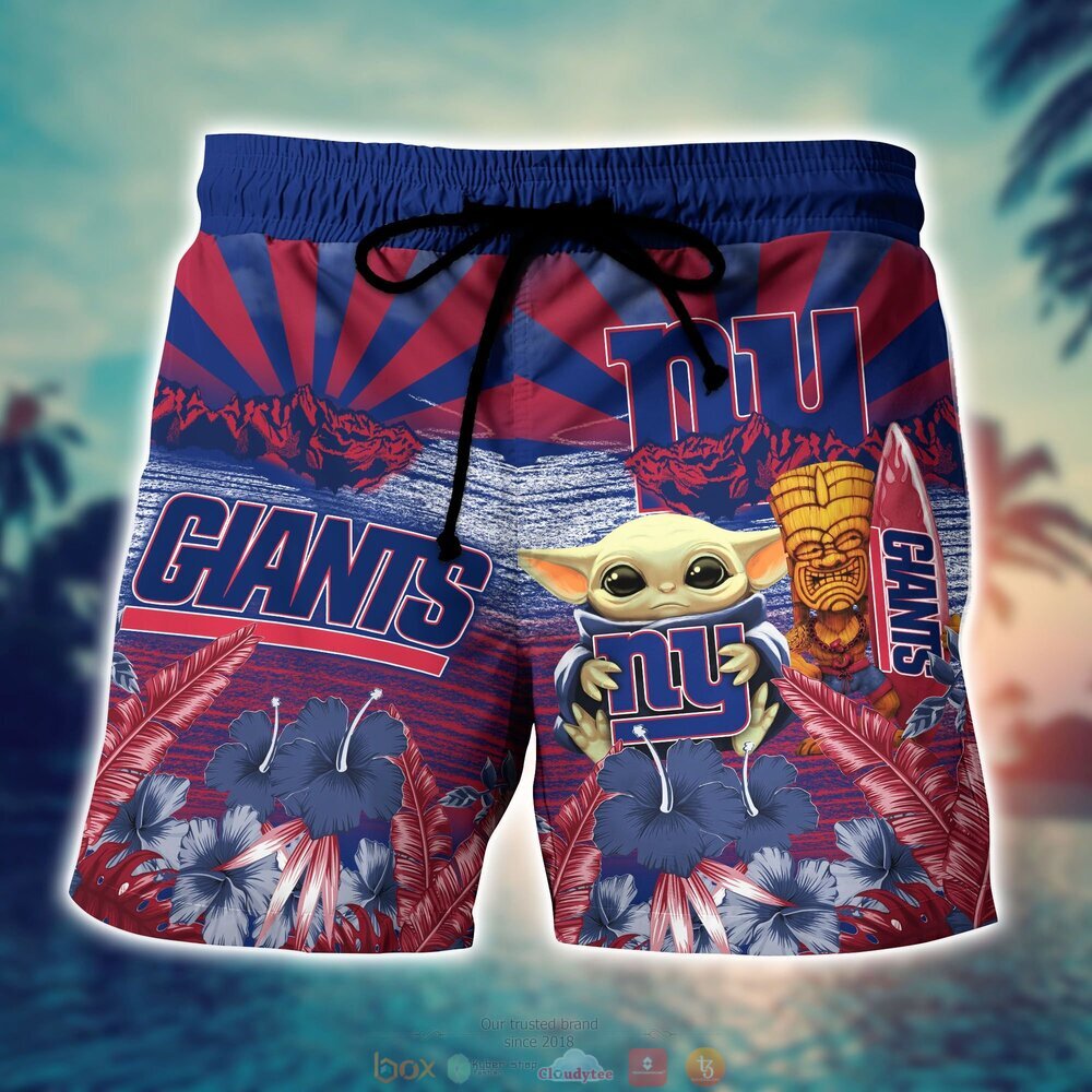 New York Giants NFL Baby Yoda Hawaiian Shirt Shorts 1 2 3