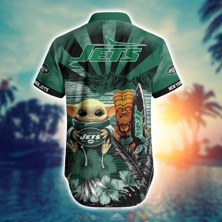 New York Jets NFL Baby Yoda Hawaiian Shirt Shorts 1 2
