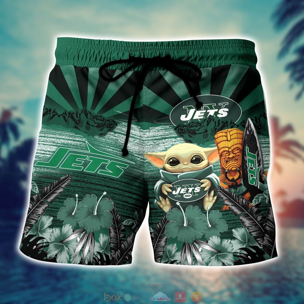 New York Jets NFL Baby Yoda Hawaiian Shirt Shorts 1 2 3