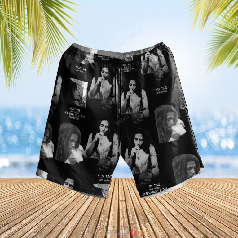 Nice Time Bob Marley The Wailers Hawaiian Shirt shorts 1