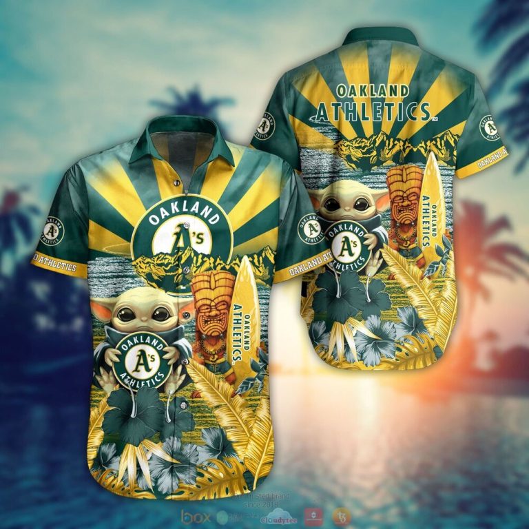 Oakland Athletics MLB Baby Yoda Hawaiian Shirt Shorts