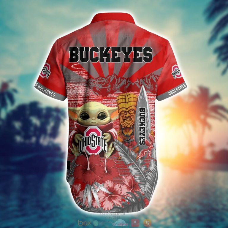 Ohio State Buckeyes NCAA Baby Yoda Hawaiian Shirt Shorts 1 2