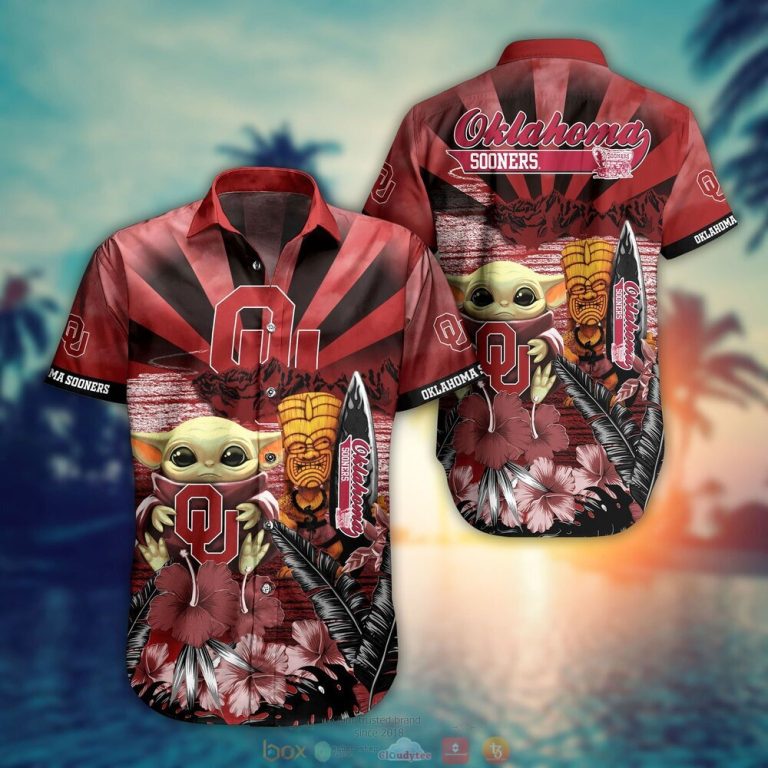 Oklahoma Sooners NCAA Baby Yoda Hawaiian Shirt Shorts