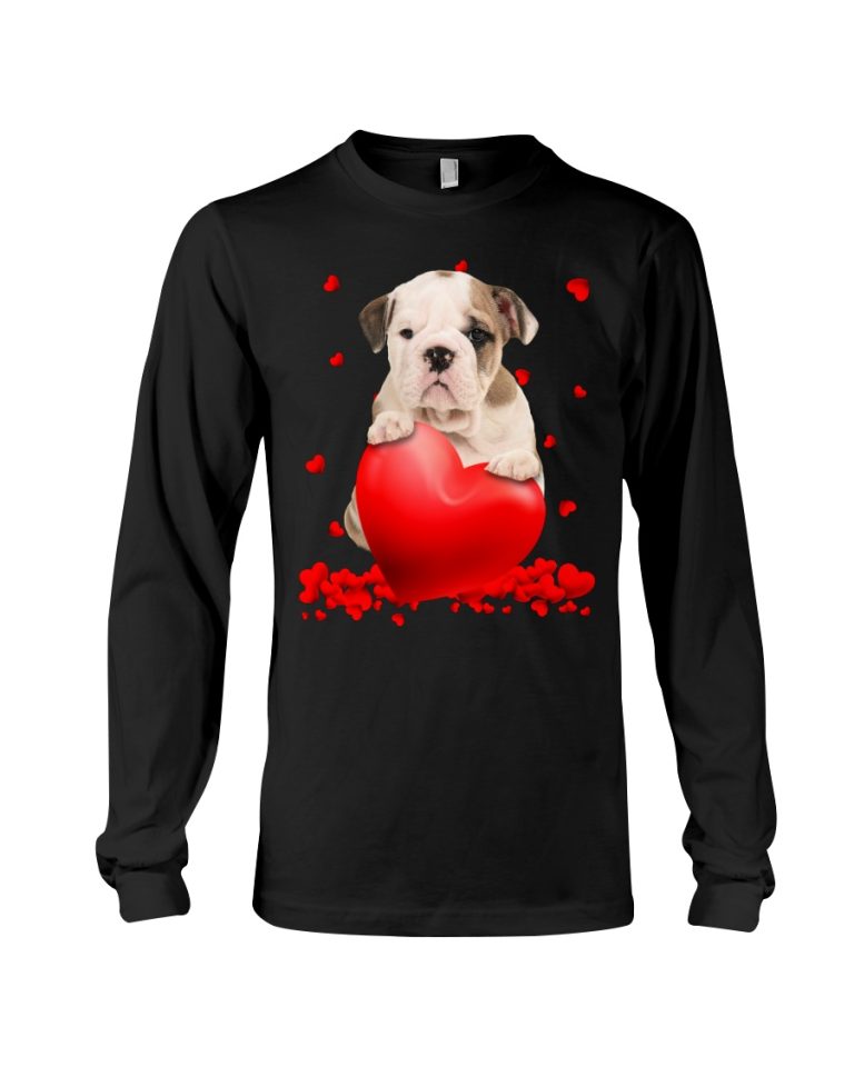 Old English Bulldog Valentine Hearts shirt hoodie 9