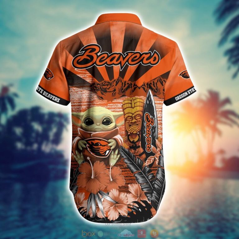 Oregon State Beavers NCAA Baby Yoda Hawaiian Shirt Shorts 1 2