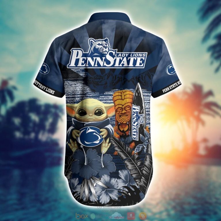 Penn State Nittany Lions NCAA Baby Yoda Hawaiian Shirt Shorts 1 2