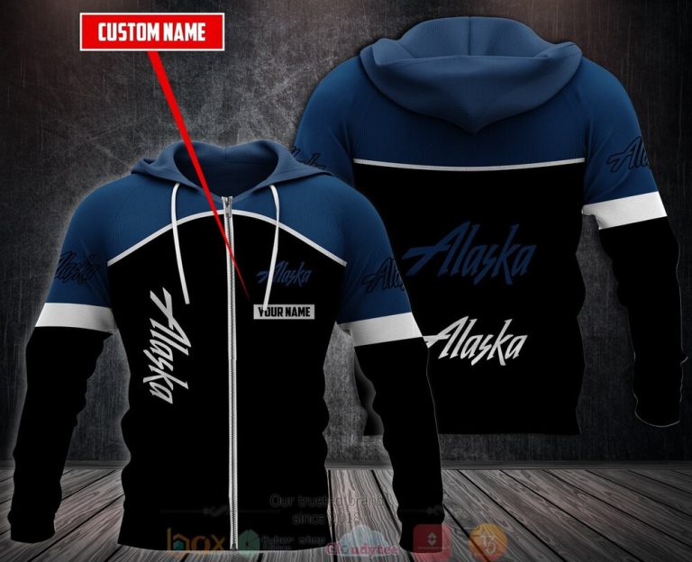 Personalized Alaska Airlines 3D Fleece Hoodie Hoodie 1 2