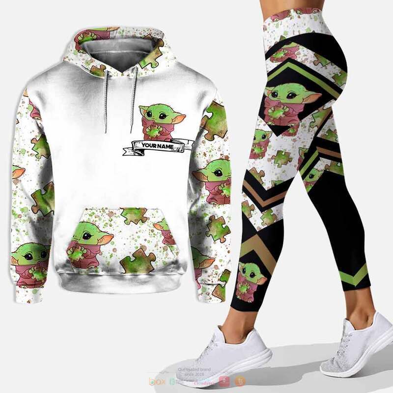 Personalized Autism Awareness Be You The World Will Adjust Baby Yoda 3d hoodie legging