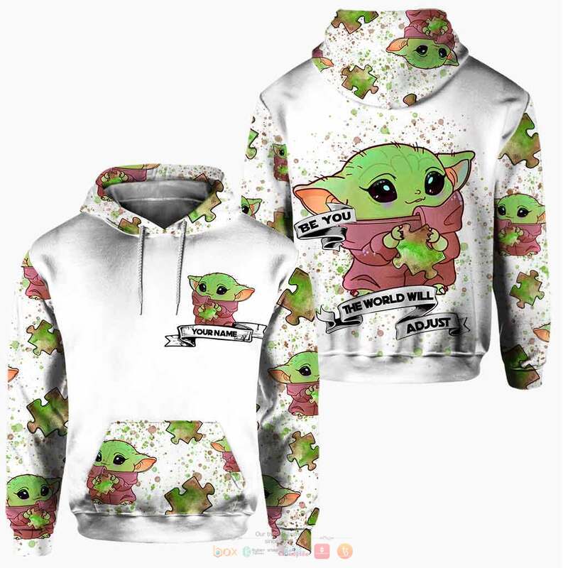 Personalized Autism Awareness Be You The World Will Adjust Baby Yoda 3d hoodie legging 1