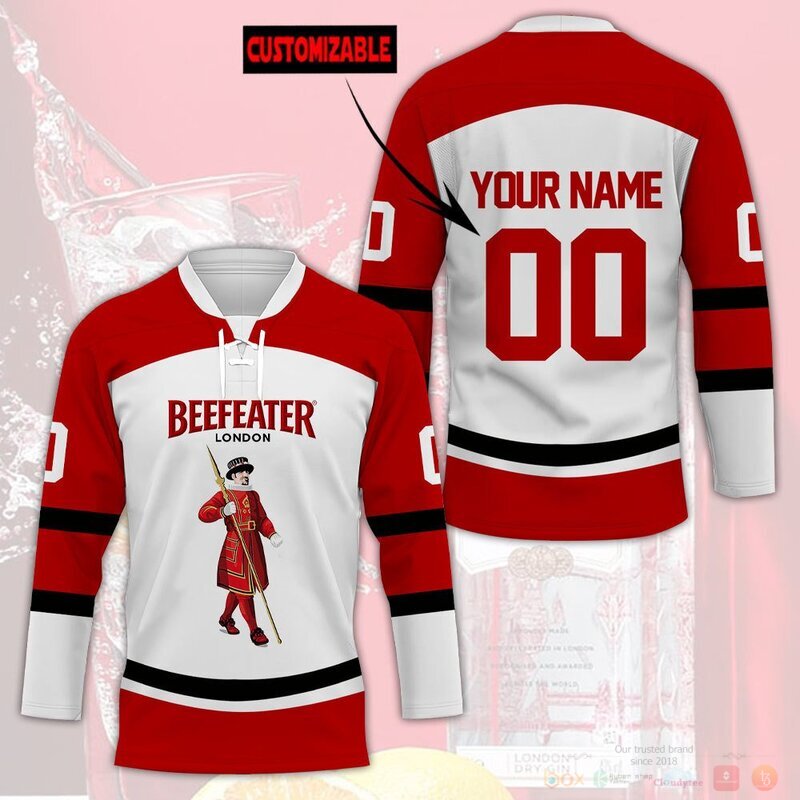 Personalized Beefeater Gin Hockey Jersey