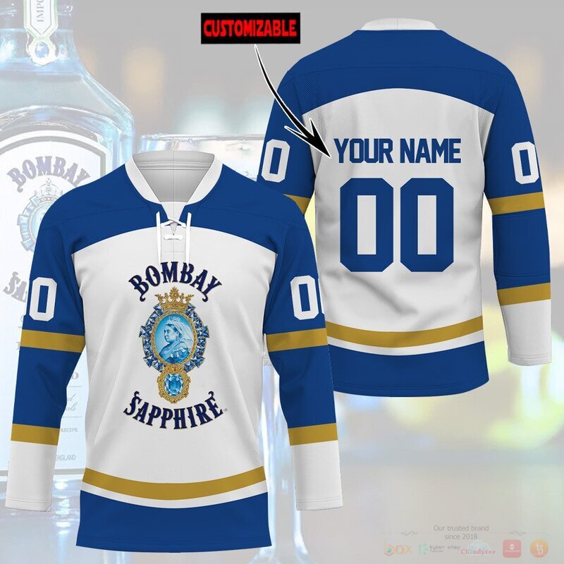 Personalized Bombay Gin Sapphire Hockey Jersey