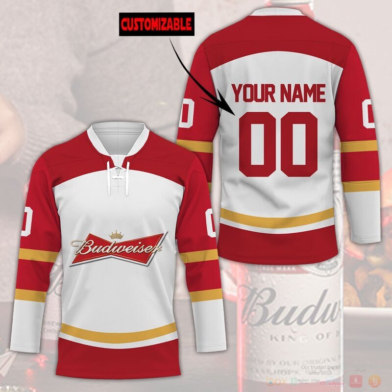 Personalized Budweiser beer Hockey Jersey
