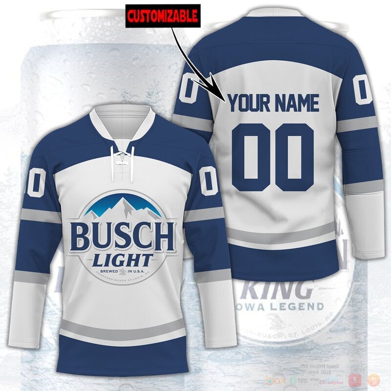 Personalized Busch Light Beer Hockey Jersey