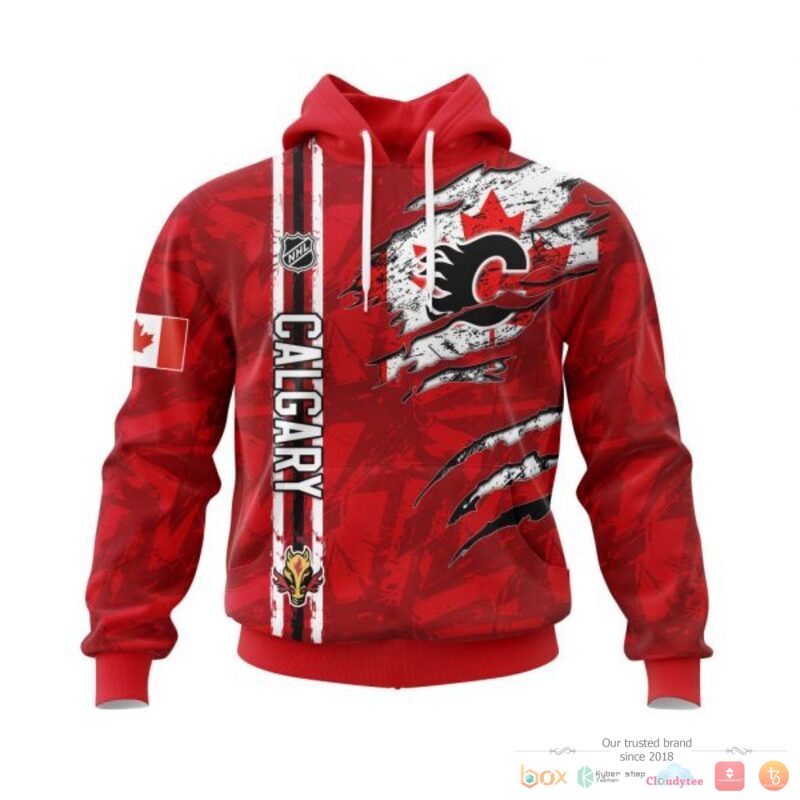 Personalized Calgary Flames With Canada Flag 3d shirt hoodie