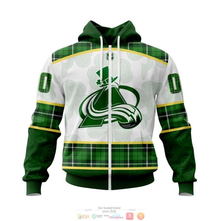 Personalized Colorado Avalanche NHL St Patrick Days 3d shirt hoodie 1