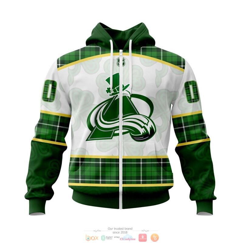 Personalized Colorado Avalanche NHL St Patrick Days 3d shirt hoodie 1