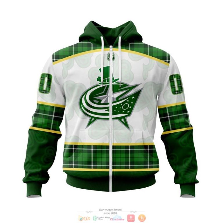 Personalized Columbus Blue Jackets NHL St Patrick Days 3d shirt hoodie 1