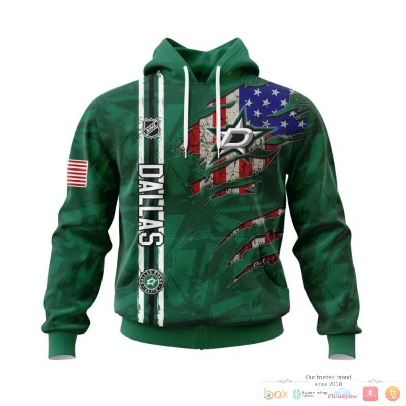 Personalized Dallas Stars With American Flag 3d shirt hoodie
