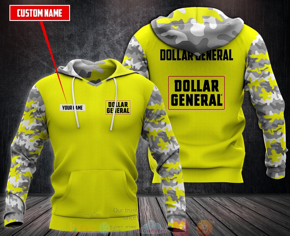 Personalized Dollar General Yellow 3D Fleece Hoodie Hoodie 1
