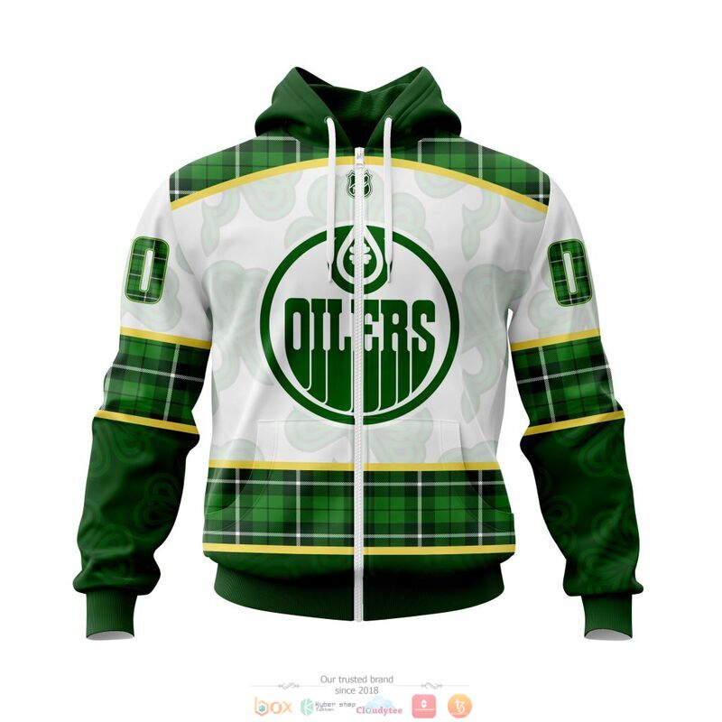 Personalized Edmonton Oilers NHL St Patrick Days 3d shirt hoodie 1