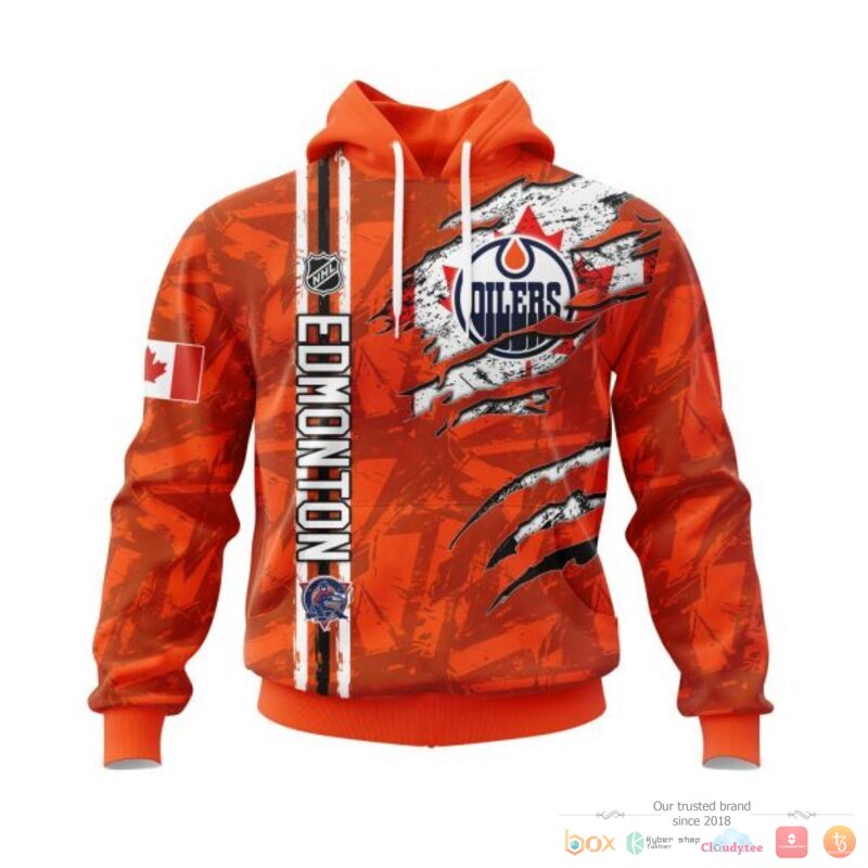 Personalized Edmonton Oilers With Canada Flag 3d shirt hoodie