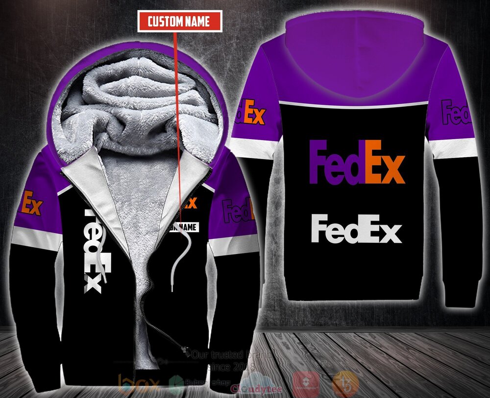 Personalized Fedex Ground Purple 3D Fleece Hoodie Hoodie