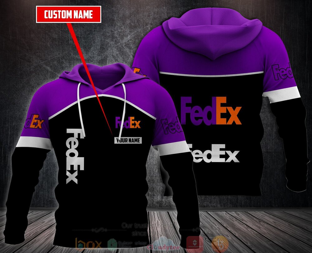 Personalized Fedex Ground Purple 3D Fleece Hoodie Hoodie 1