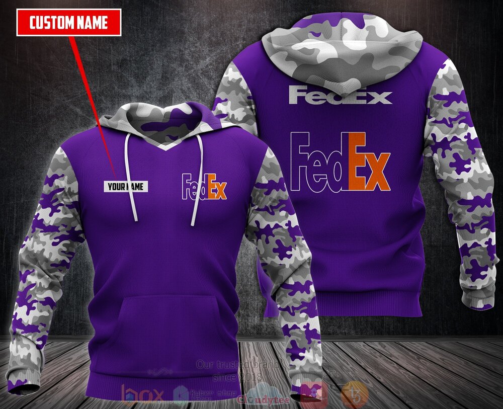 Personalized Fedex Purple 3D Fleece Hoodie Hoodie 1