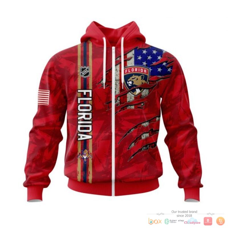Personalized Florida Panthers With American Flag 3d shirt hoodie 1