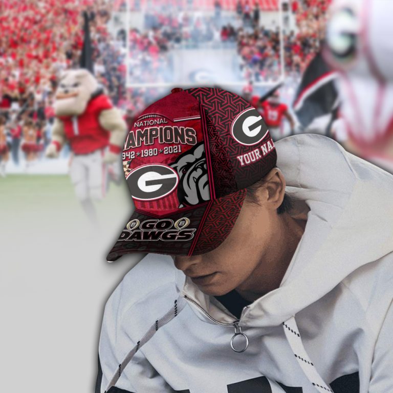 Personalized Georgia Bulldogs National Champions Go Dawgs Cap 1 2 3 4
