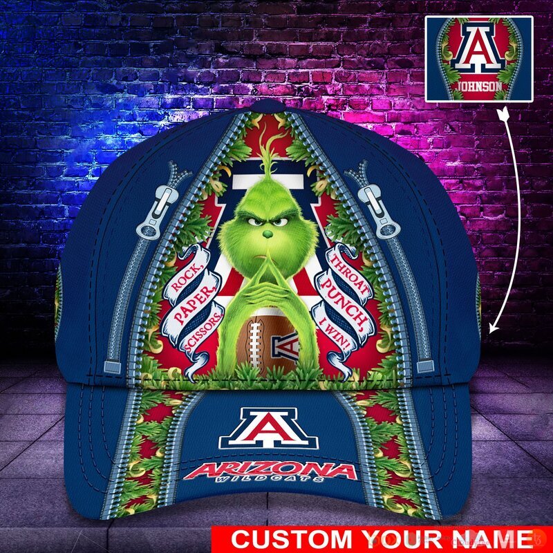 Personalized Grinch Arizona Wildcats NCAA Custom Cap