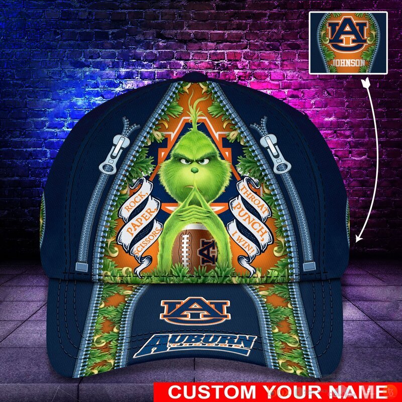 Personalized Grinch Auburn Tigers NCAA Custom Cap