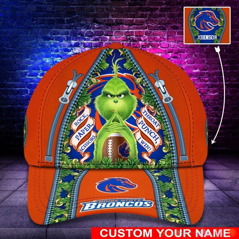 Personalized Grinch Boise State Broncos NCAA Custom Cap