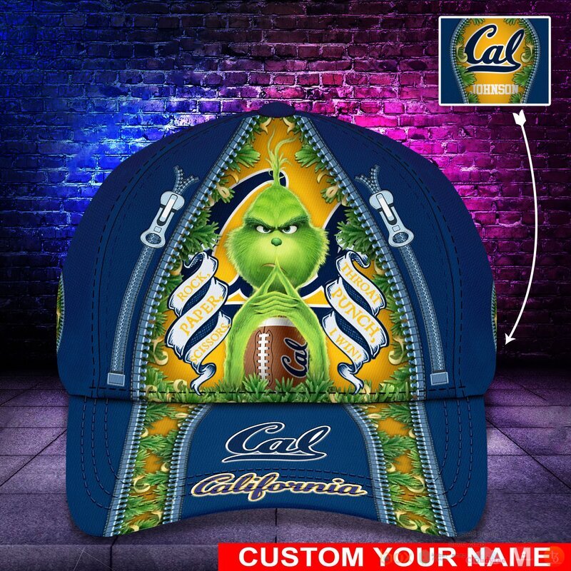 Personalized Grinch California Golden Bears NCAA Custom Cap